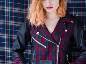 British Purple Biker Jacket