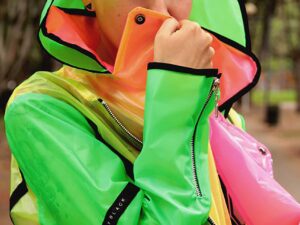 Raincoat Mix Green, Yellow, Pink
