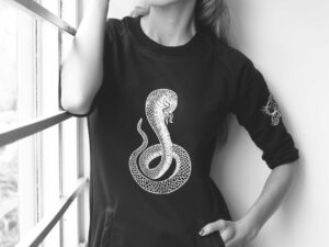 Wild cobra hoodie dress