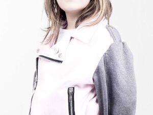 Cotton Biker Pink & Gray