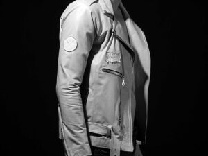 White Leather Biker Jacket