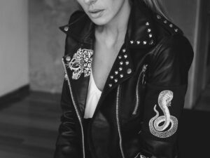 Wild Vegan leopard biker jacket