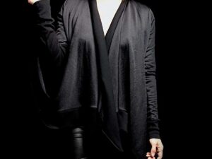 Draped Cardigan Black