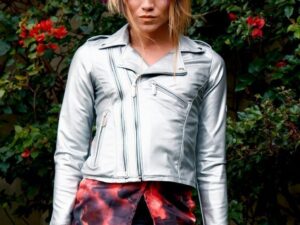 BIKER JACKET MATTE SILVER