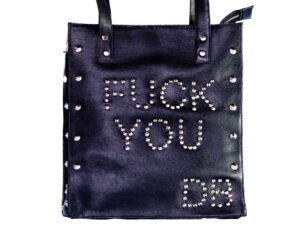 FUCK YOU ROCKER LEATHER HAND BAGS