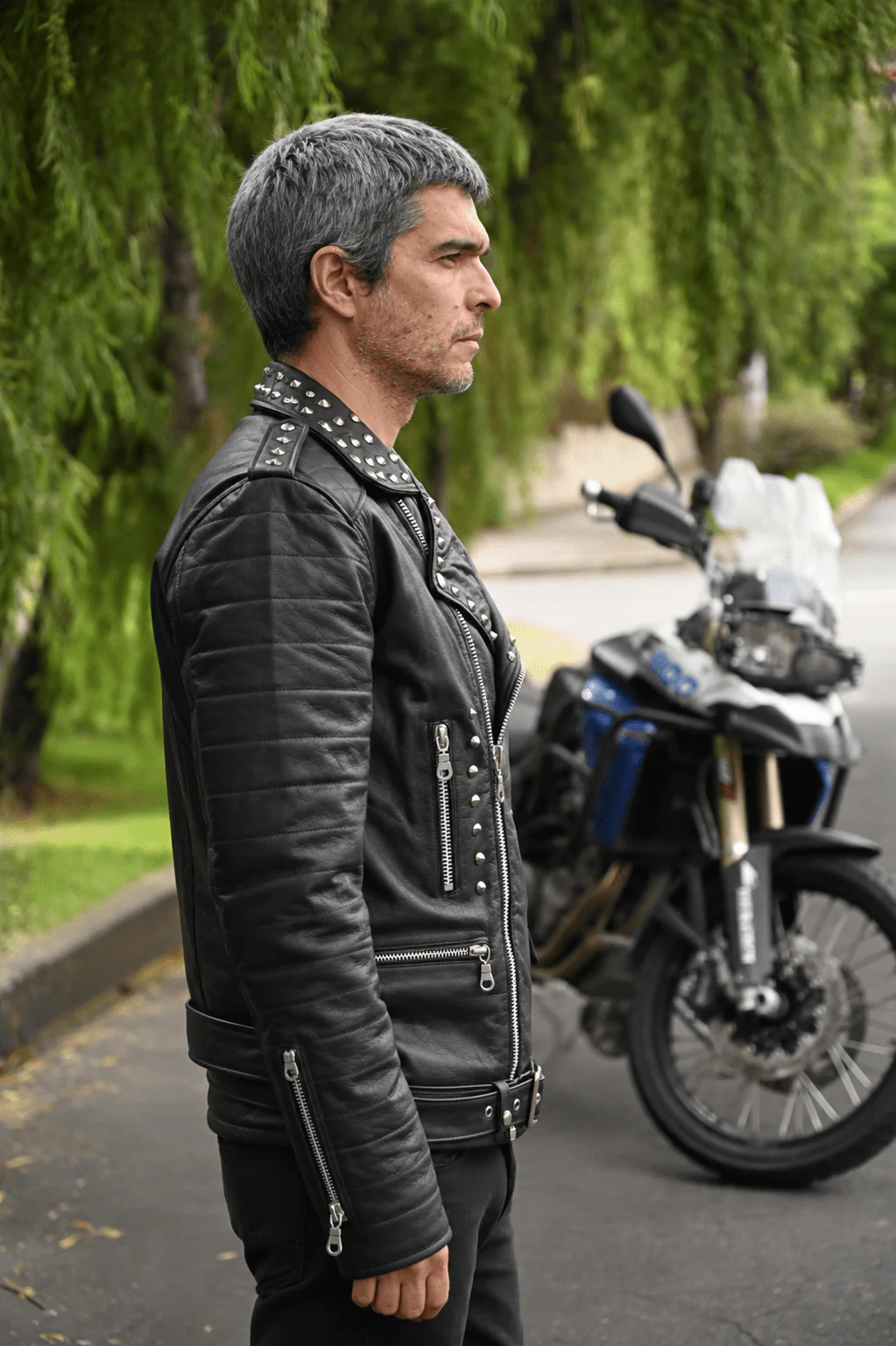 Biker Rider | Unisex Biker Jacket | Ducky Black - Imagen 3