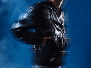 Black Storm | Biker Jacket Unisex Handmade | Ducky Black Outerwear | Men