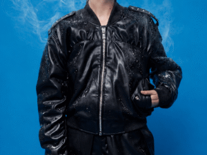 Shadow Bomber | Jacket Unisex Handmade | Ducky Black Outerwear