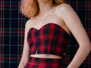 Red Queen Corset Escocés
