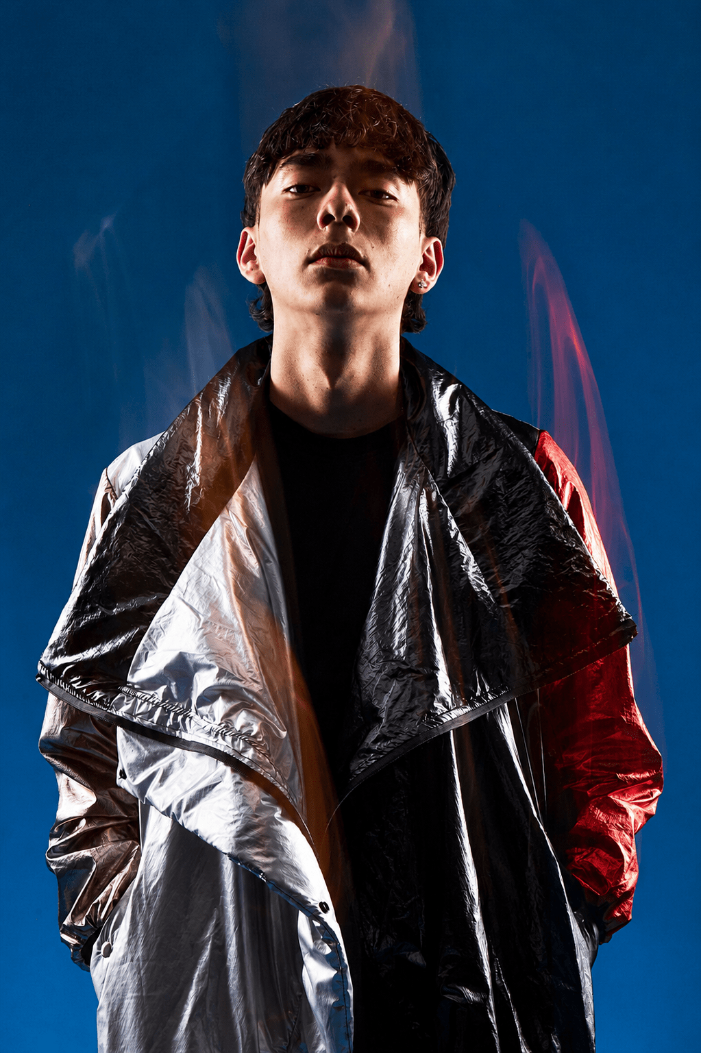 dark-red-metallic-raincoat-unisex-outerwear-ducky-black