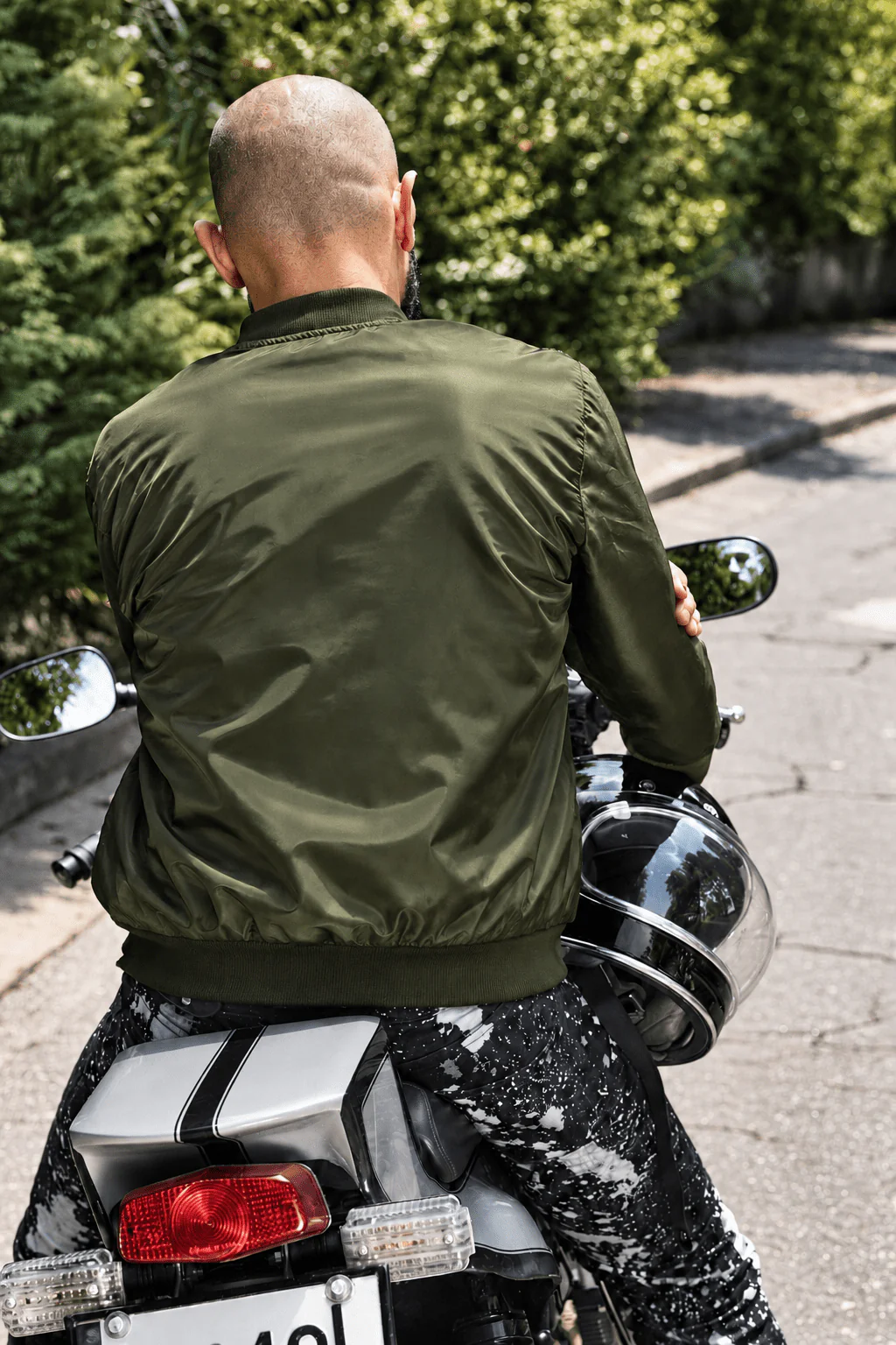 Moto Bomber Militar Jacket | Unisex Rain Bomber | Ducky Black - Imagen 5
