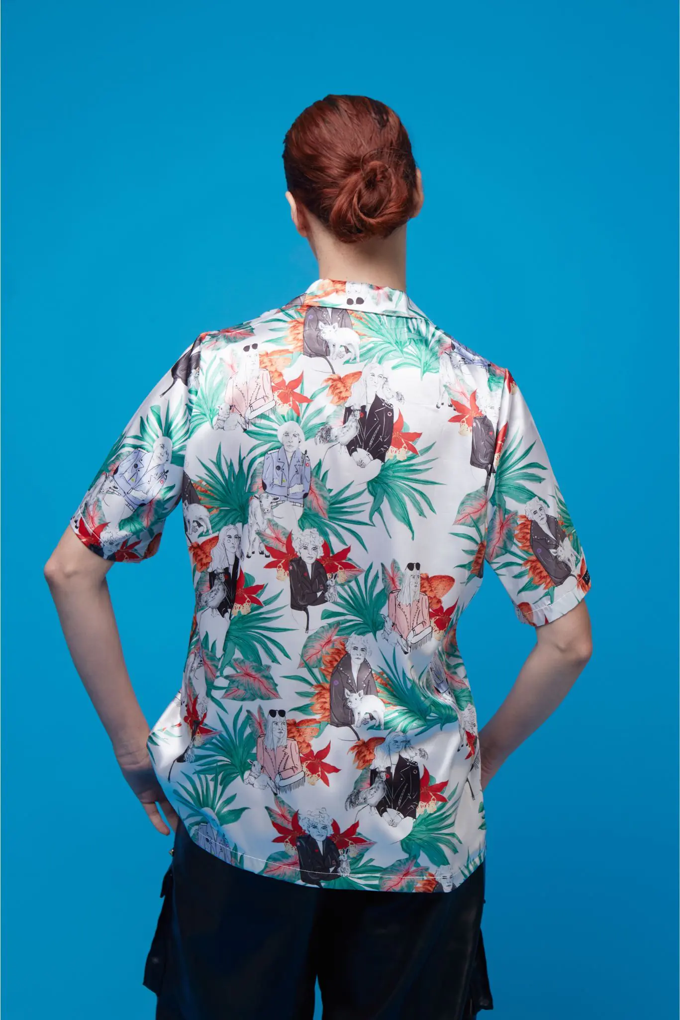 Policarpa Hawaiian Shirt | Ducky Black - Imagen 5