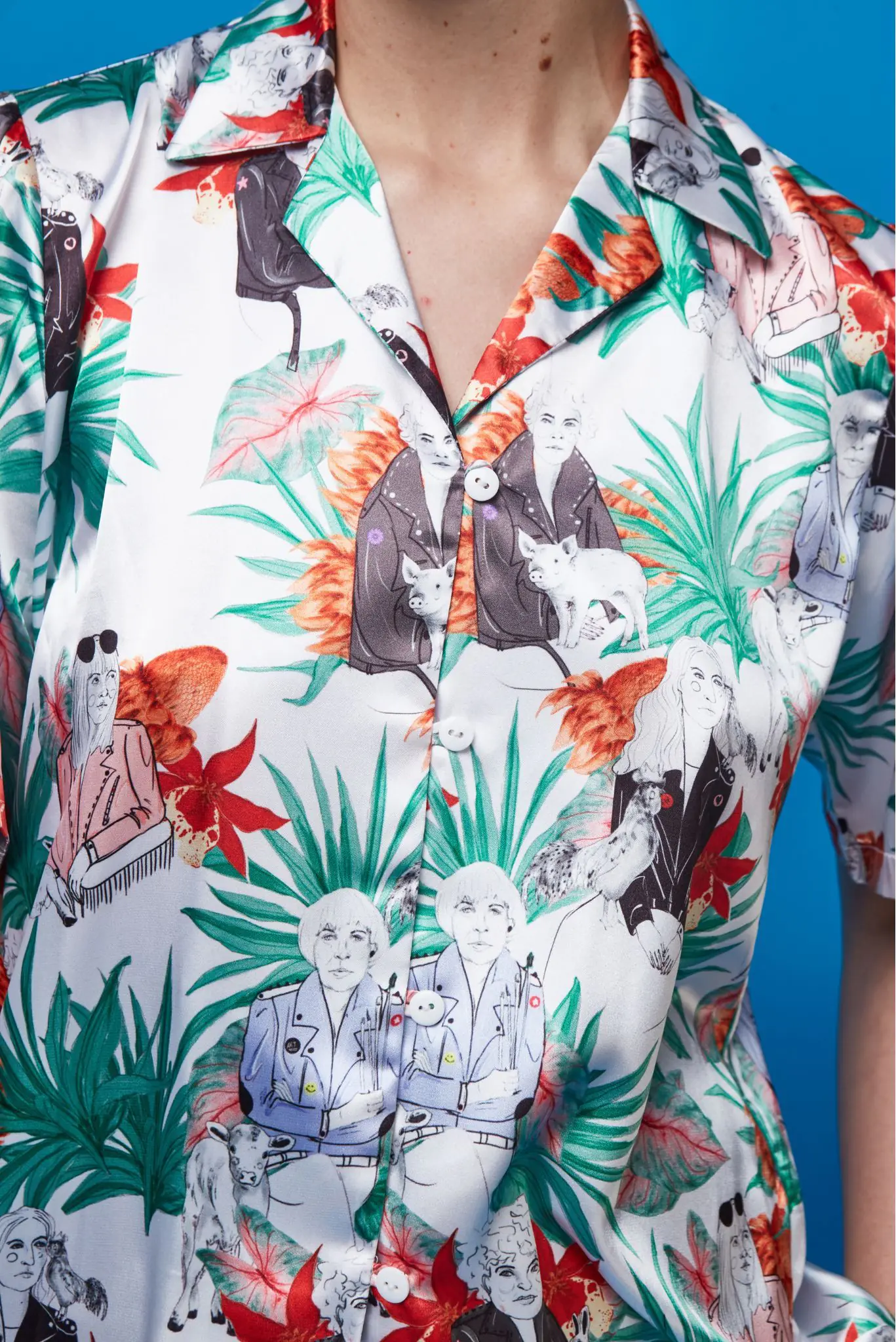 Policarpa Hawaiian Shirt | Ducky Black - Imagen 6